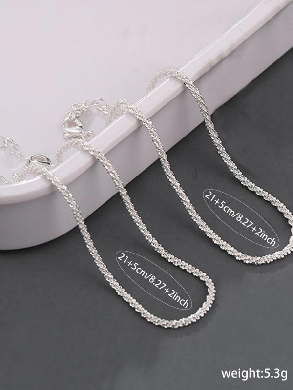 Glitter Shiny Anklet for Women for Gift, Fashion All-match Anklet, 2024 Trendy Bling Bling Body Matching Dainty Jewelry Accessory