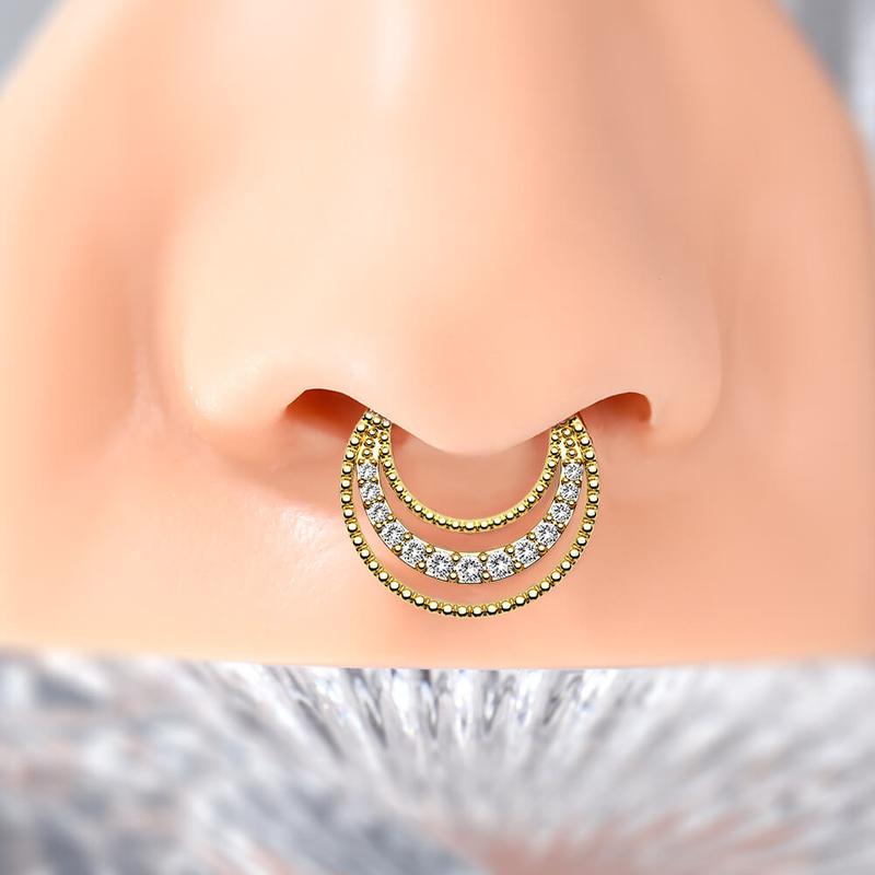 Oufer 16G 8MM Hinged Segment Septum Ring - Palace Style