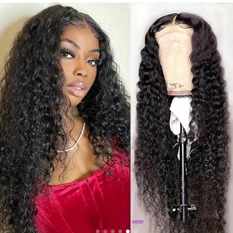 Deep Wave Lace Front Wigs Human Hair 200 Density Glueless Wigs for Women 13x4 HD Transparent Lace Front Wigs Pre Plucked with Baby Hair (22 Inch)