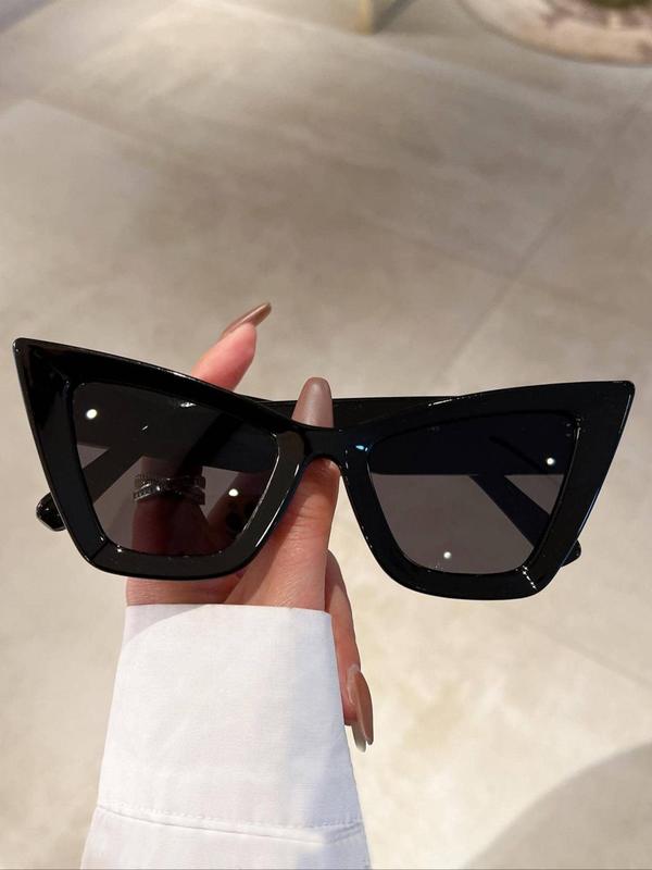 Women's Elegant Cat Eye Frame Sunglasses (1 Pair), Trendy Casual Sunglasses for Everyday Use, Fashion Accessories for Outdoor Activities