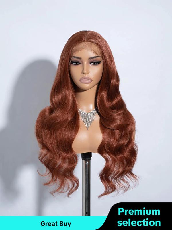 Women's Natural Long Wavy Synthetic Lace Front Wigs, Middle Part Wigs without Bangs for Cosplay, Party, Daily Curly Wig Hairstyles, Clean Look Hairstyle Glueless