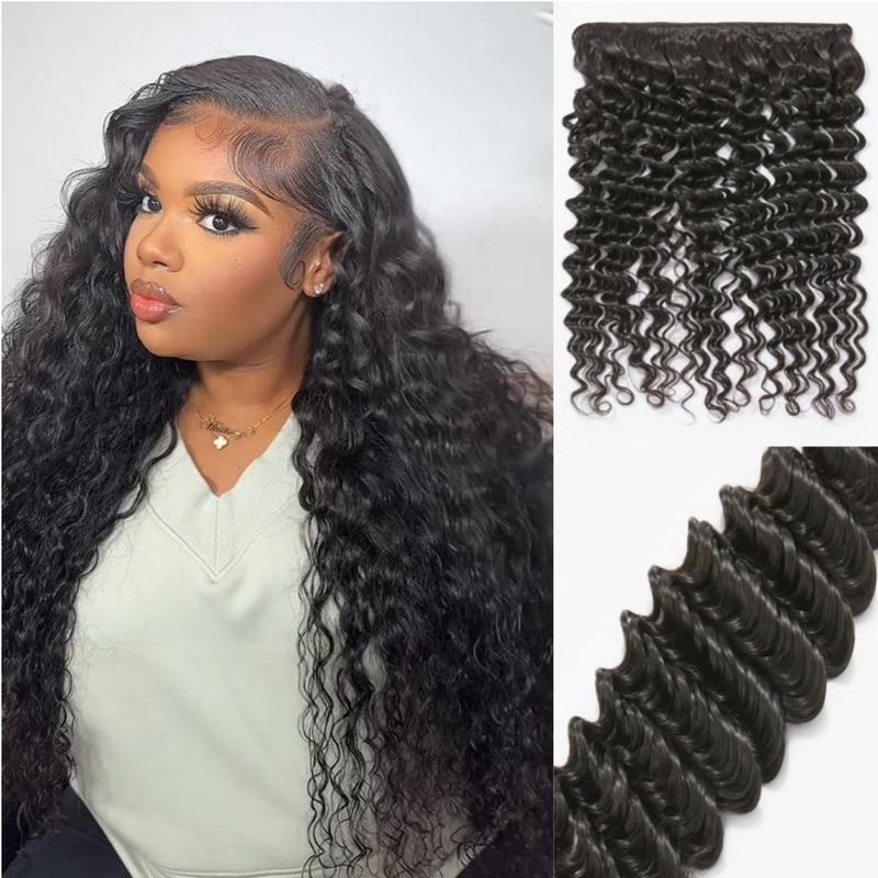 LUVME Upgraded 13A 100%  Virgin Remi Human Hair (100+ -5g) Dye. Perm. High-End Salon Hair Body Wave Deep Wave Silky Straight Bundle S+