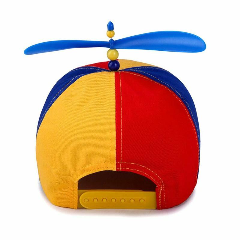 JMILYJW Unisex Rainbow Color Helicopter Propeller Cap Hat School Boy Fancy Dress Cap