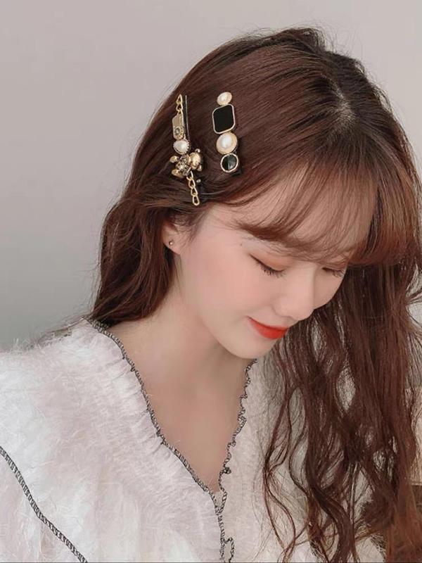 Solid Color Hair Accessories Set, Including Hair Claws, Hair Ties, Hair Clips, Hair Accessories for Women & Girls, Minimalist Headwear Suitable for Thick Hair