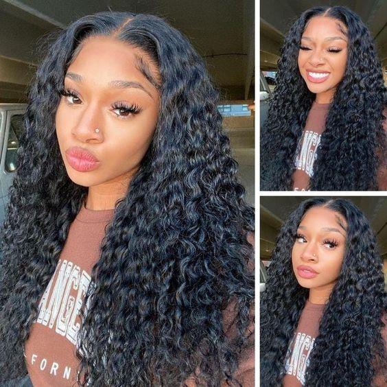 Wigfever Water Wave Pre Bleached Knots Wear Go Glueless 7*4 Pre-Plucked HD Lace Closure Human Hair Wig