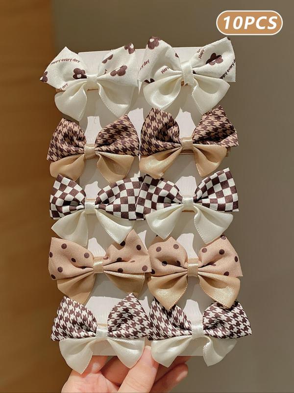 Cute Bow Decor Hair Clips, Casual and Versatile Hair Accessories for Girls, Minimalist Headwear Suitable for Thick Hair