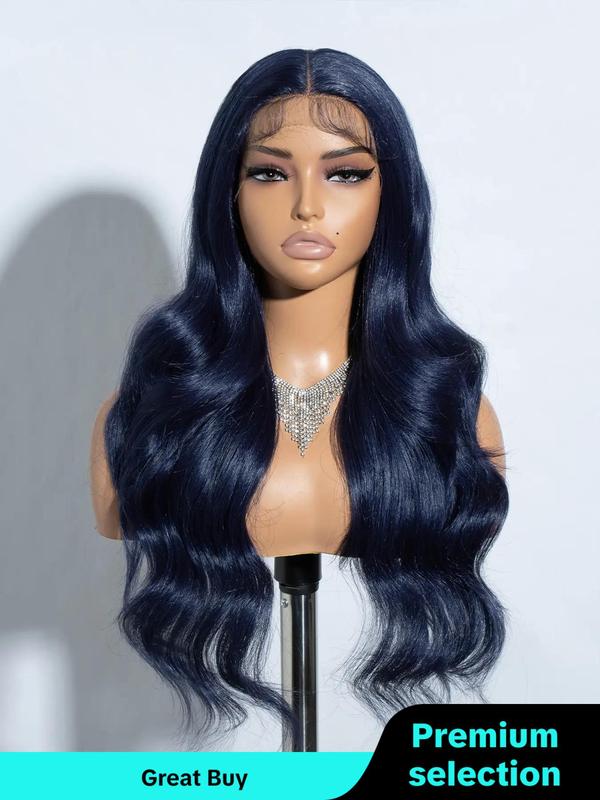 Women's Natural Long Wavy Synthetic Lace Front Wigs, Middle Part Wigs without Bangs for Cosplay, Party, Daily Curly Wig Hairstyles, Clean Look Hairstyle Glueless