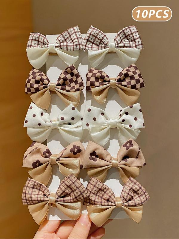 Cute Bow Decor Hair Clips, Casual and Versatile Hair Accessories for Girls, Minimalist Headwear Suitable for Thick Hair