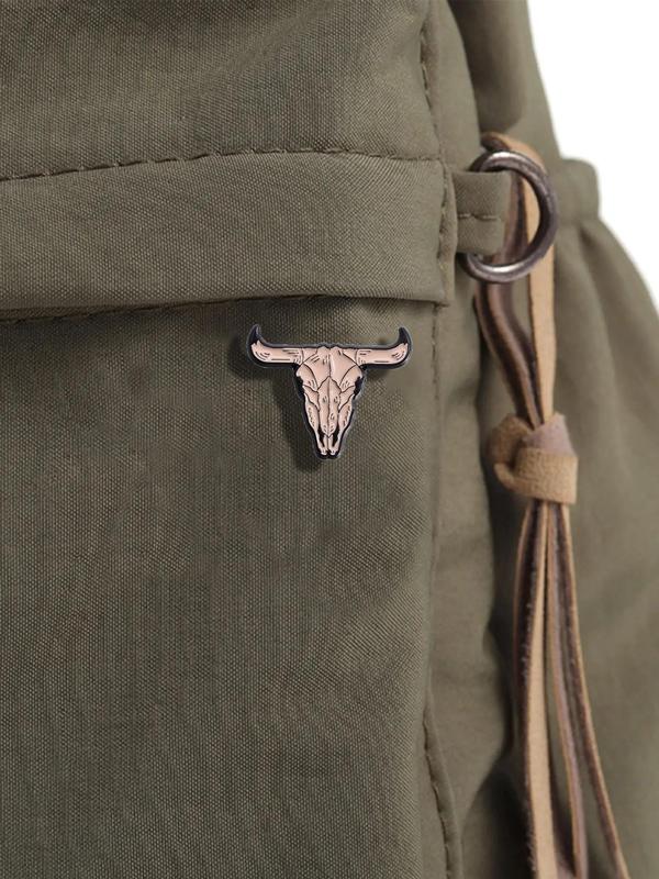 Fashion Animal Design Enameled Bull's Head Brooch Pin, Cute Fashion Alloy Badge for Daily Vacation Holiday Party Gift, Creative Gift,  Brooch Pin Badge Jewelry Accessories