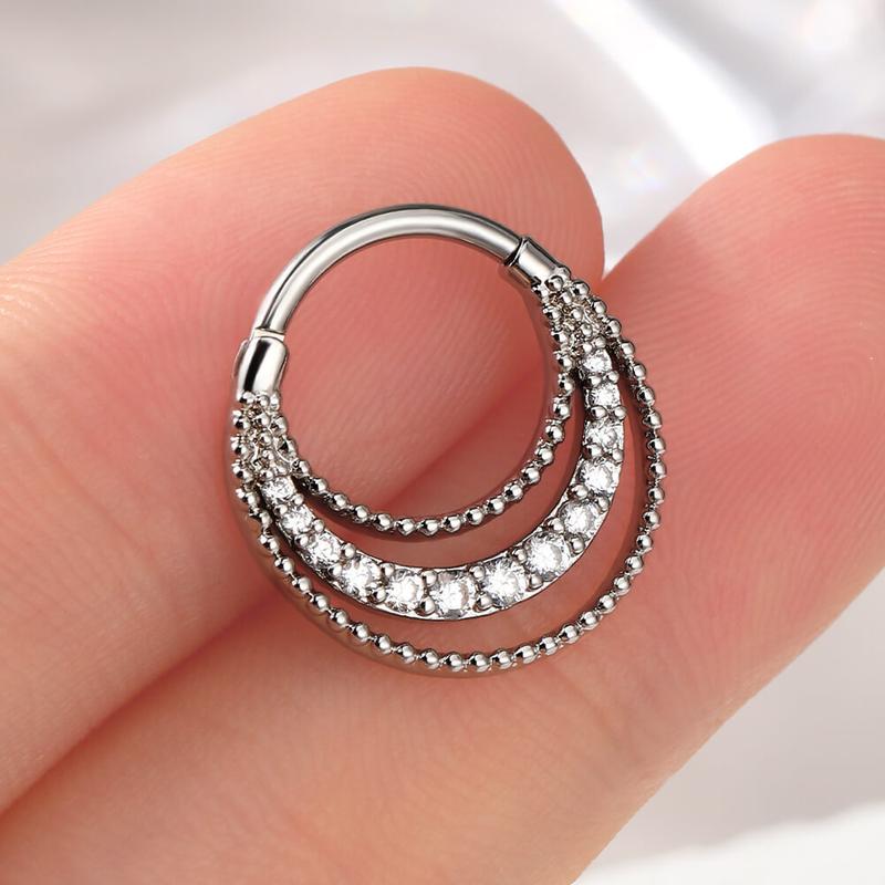 Oufer 16G 8MM Hinged Segment Septum Ring - Palace Style