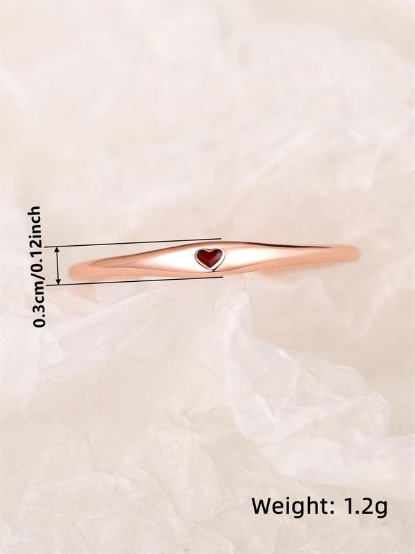 Women's Elegant Heart Design Ring, Fashion Accessories for Party, Daily Clothing Decor, Trendy Wedding Engagement Anniversary Party Accessories Gifts