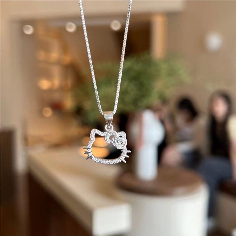 Birthday Gift Kitty Necklace Girl Sweet and Cute Pendant Clavicle Chain To Send Girlfriends Heart Gift