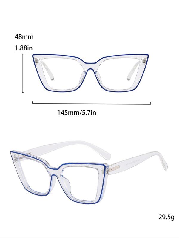 Simple Eyeglasses for Travel & Party Use, Basic Flat Frame Fashion Eyeglasses for Women & Men, Fashion Eyeglasses for Work, Daily Clothing Decor, Perfect for Student Daily Use