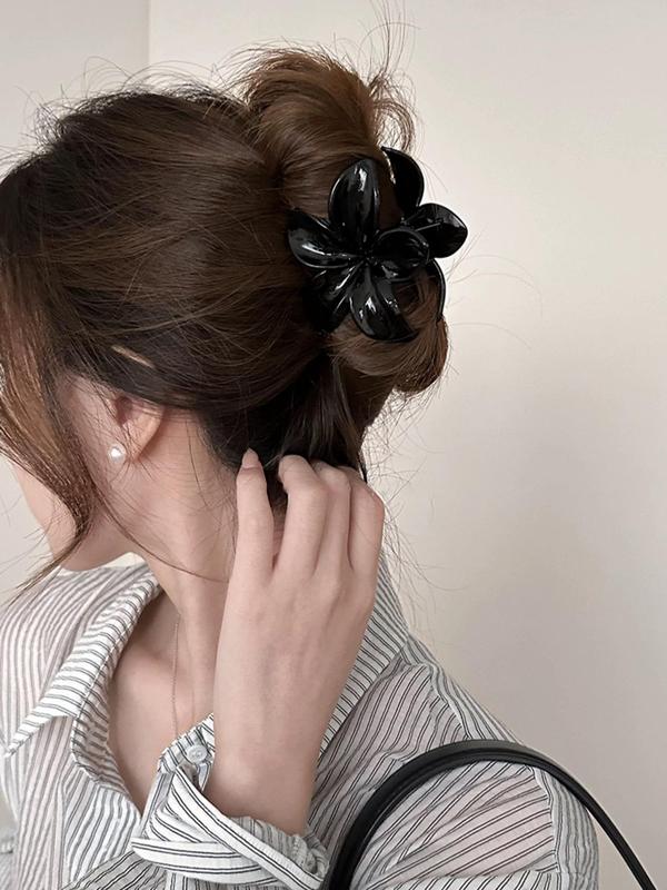 Flower Design Hair Claws, Fashionable Hair Accessories for Women & Girls, Minimalist Headwear Suitable for Thick Hair