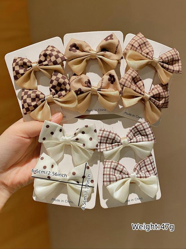 Cute Bow Decor Hair Clips, Casual and Versatile Hair Accessories for Girls, Minimalist Headwear Suitable for Thick Hair