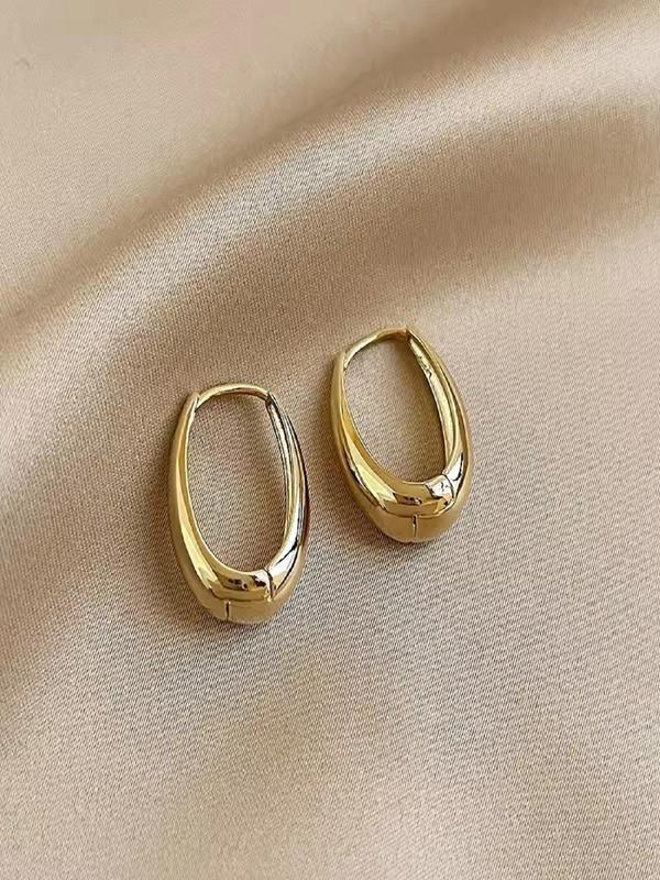 Simple Tear Drop Hoop Earrings, Fashionable U-shaped Earrings for Women, Trendy All-match & Exquisite Jewelry for Birthday Gift