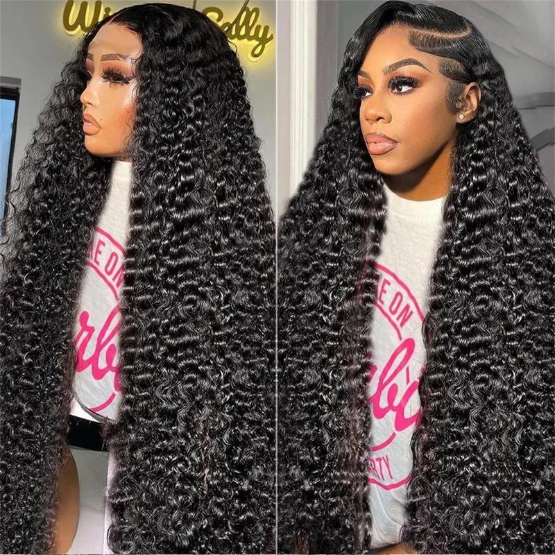 Burgundy Deep Wave Lace Front Wigs Human Hair 13x6 HD Lace Frontal Wigs Human Hair Lace Front Wigs Pre Plucked 99j Burgundy Deep Curly Wigs Human Hair Wigs For Women