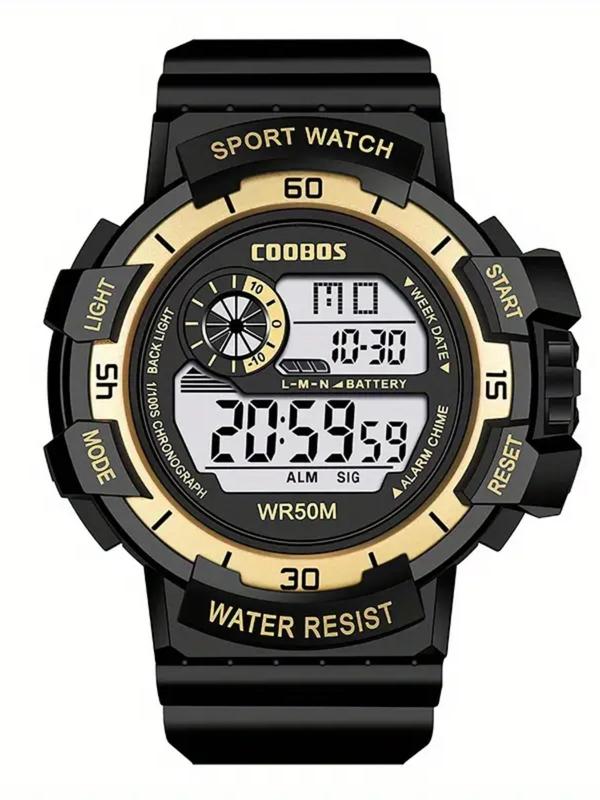 Men's Sport Digital Watch, Fashionable Digital Watch with Luminous Dial, Waterproof Watch for Men, Perfect for Students and Outdoor Sports