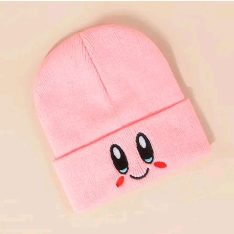 Kirby Anime Beanie Adult Size Anime Hat Accessory Pink Unisex