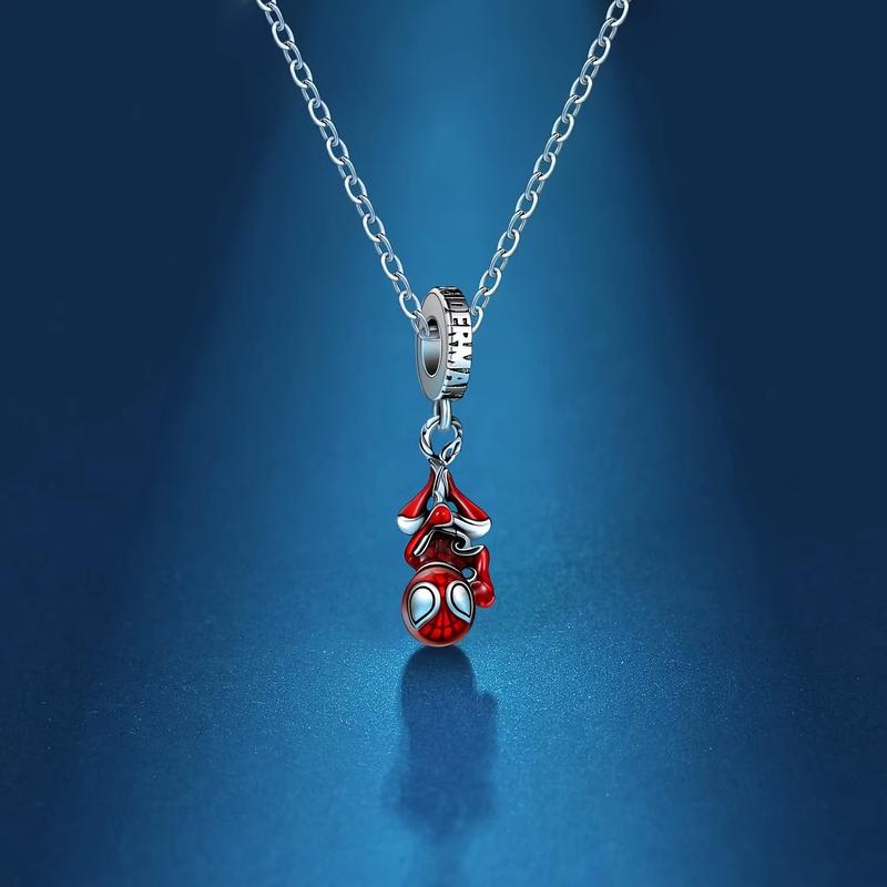 Spider Man Inverted Pendant Necklace-Vintage Alloy, Suitable for Daily Wear and Gifts, Ready for Halloween