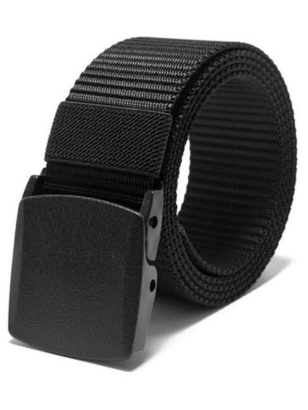 Men's Automatic Buckle Nylon Tape Belt, Casual Waistband for Jeans Trousers, Fashion Belt for Party, Daily Clothing Decor, Trendy All-match & Exquisite Belt for Gift