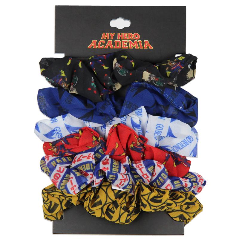 My Hero Academia 6 Piece Scrunchie Set Hair Ties Hair Accessories