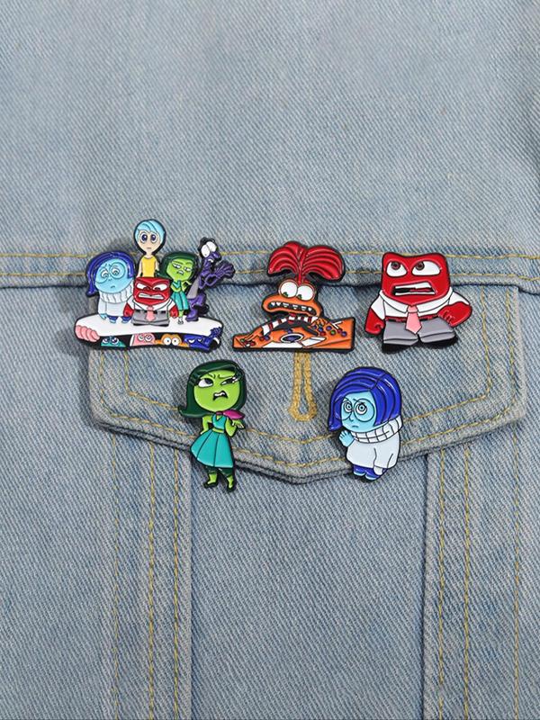 Cute Cartoon Character Brooch, Fashion Alloy Badge for Daily Clothing Decor, Trendy All-match & Exquisite Brooch for Birthday Gift