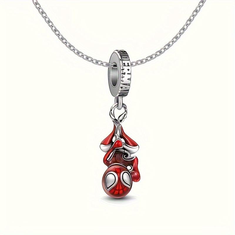 Spider Man Inverted Pendant Necklace-Vintage Alloy, Suitable for Daily Wear and Gifts, Ready for Halloween