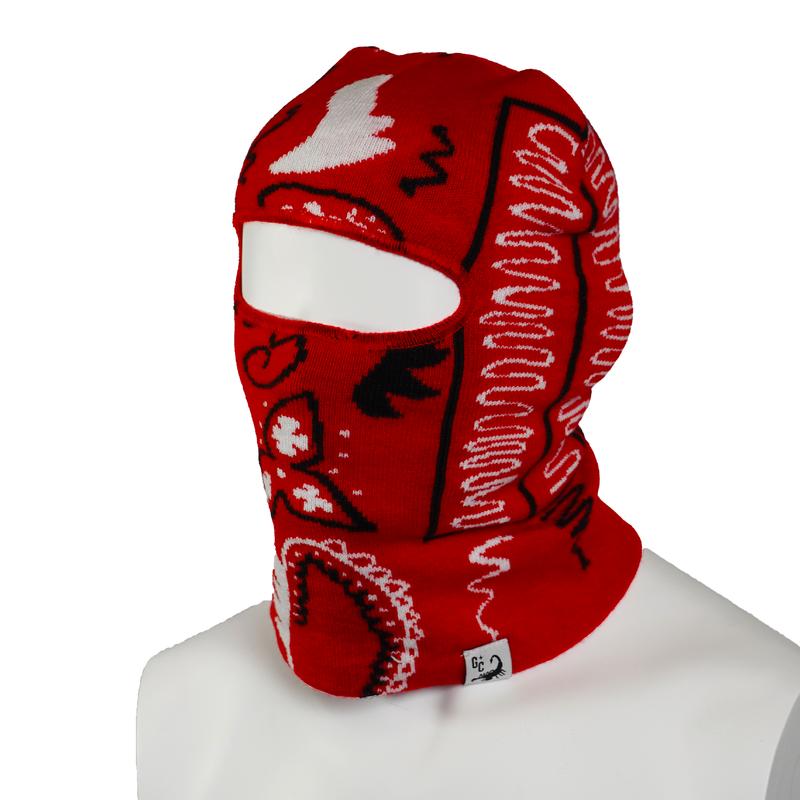 Paisley Knitted Premium Balaclava One Size Beanie Ski Mask