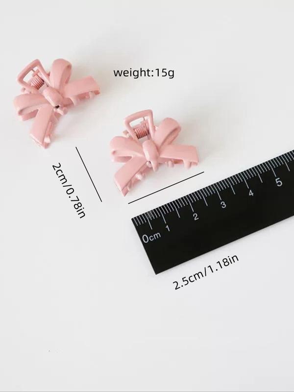 Cute Bow Decor Hair Claws, Sweet Mini Hair Claws, Small Claw Clips, Fashionable Hair Accessories for Women & Girls, Lovely Hairwear for Daily Used