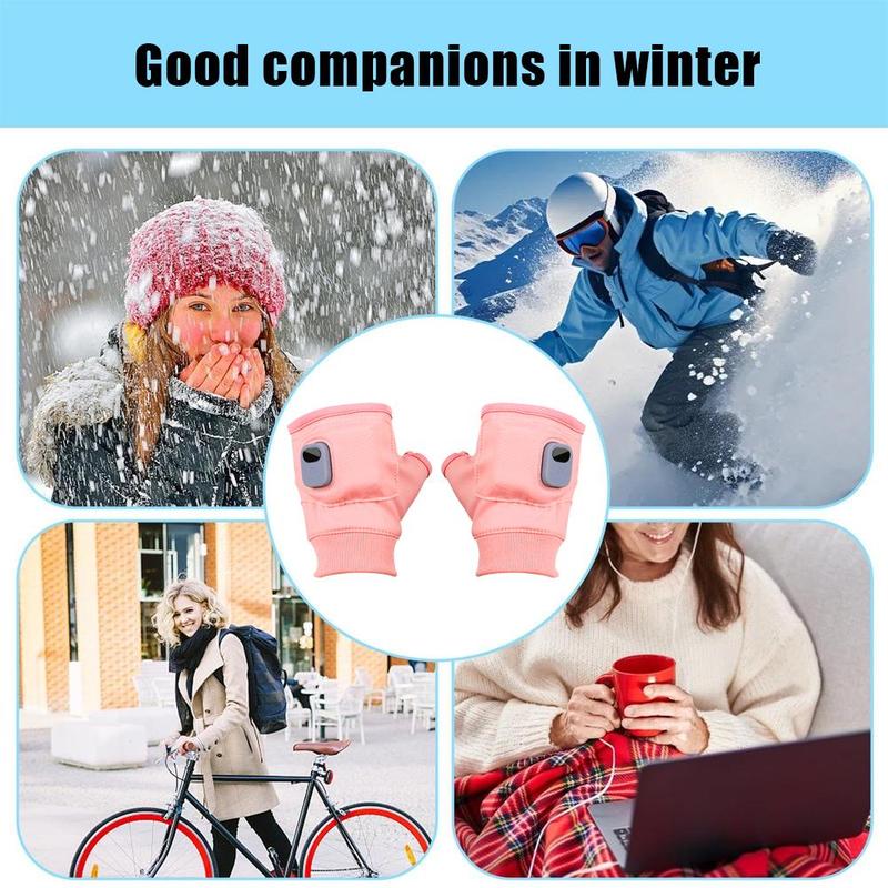 Portable Heating Gloves, Rechargeable Hand Warmer, Adjustable Temperature Hand Heater, Winter Warm Gloves for Office, Outdoor Hiking, Cycling