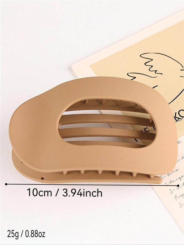 Solid Color Duck Beak Shaped Hair Clips, Casual Simple Plain Color Hair Accessories for Women & Girls, Minimalist Headwear Suitable for Thick Hair