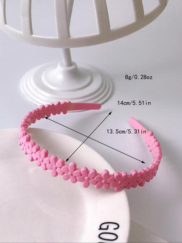 Solid Color Flower Design Hair Hoop, Casual Versatile Hair Accessories for Women, Minimalist Hair Hoop Suitable for Thick Hair