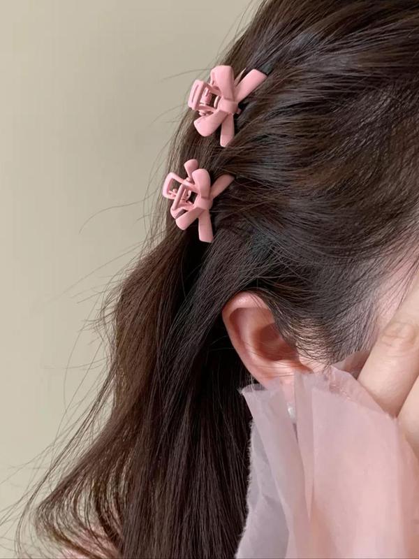 Cute Bow Decor Hair Claws, Sweet Mini Hair Claws, Small Claw Clips, Fashionable Hair Accessories for Women & Girls, Lovely Hairwear for Daily Used