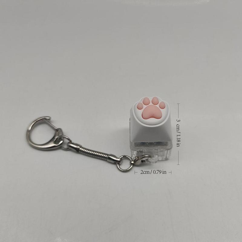 Cute Cat Paw Design Key Chain, Portable Decorative Mini Keychain For Phone, Keycap Tester Cell Phone Pendant, Stress Relief Toy