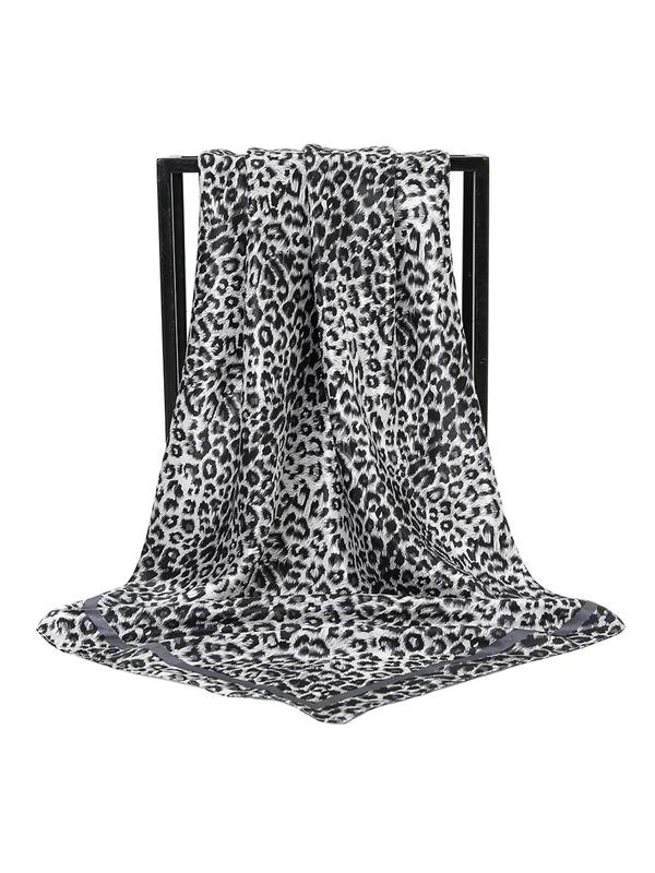 Women's Fashion Leopard Print Scarf, Casual Soft Breathable Headwrap for Daily Wear, Versatile Scarf for All Seasons