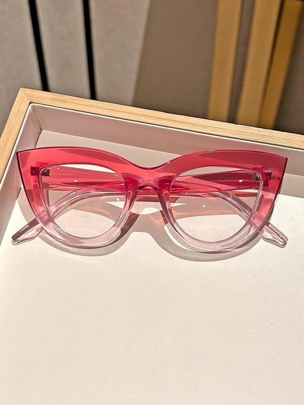 Unisex Cat Eye Frame Eyeglasses, Trendy Casual Eyeglasses for Everyday Use, Fashion Accessories for Outdoor Activities