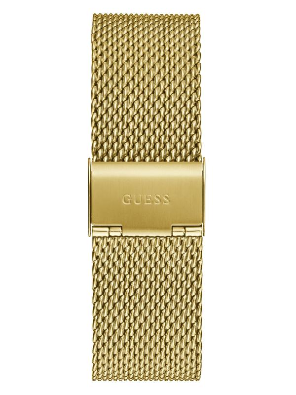 GUESS Male Gold-Tone Mesh Analog Watch