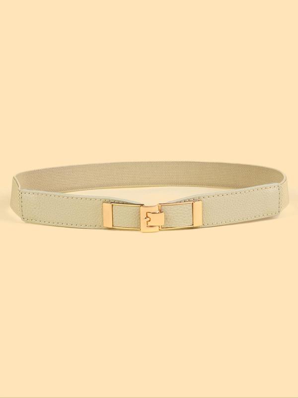 Women's Elegant Plain Color Belts, Trendy Minimalist Elastic Irregular Diagonal Buckle Design Belt, Chic All-match Accessories for Daily & Party Decor