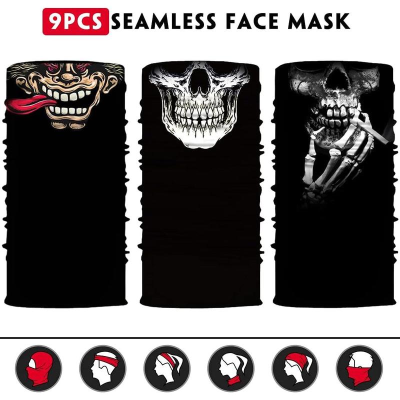 Neck Gaiter Face Mask Men Women,Seamless Bandana Rave Face Cover Scarf Mask,Balaclava,Headband, Head Wrap,Headwear