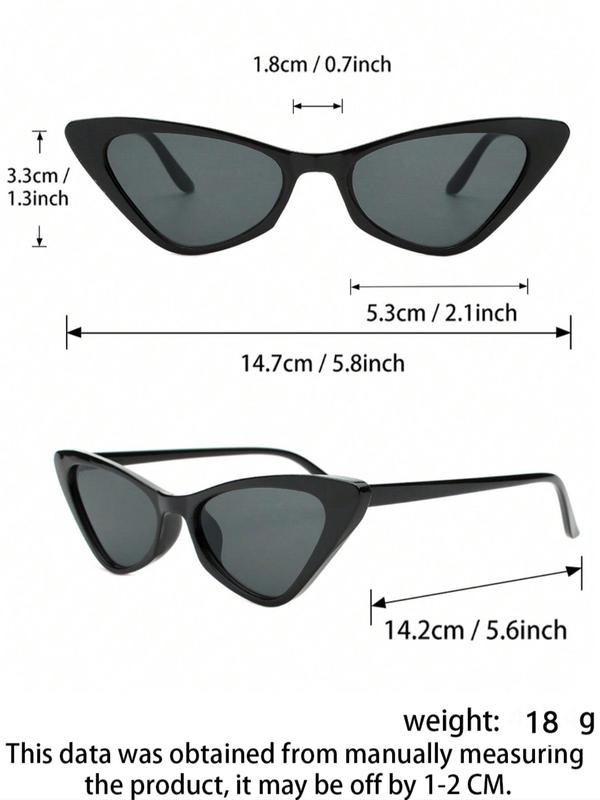 Cat Eye & Round & Square Frame Sunglasses for Men, Summer 2024 Sunglasses for Women Everyday Summer Beach Vacation Use, Travel Essentials, Y2K Accessories for Outdoor Activities