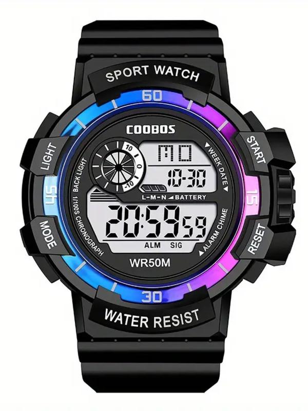 Men's Sport Digital Watch, Fashionable Digital Watch with Luminous Dial, Waterproof Watch for Men, Perfect for Students and Outdoor Sports