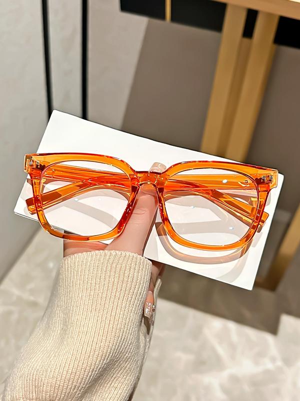 Vintage Square Frame Eyeglasses, Trendy Casual Eyeglasses for Women & Men, Fashion Eyeglasses for Work, Daily Clothing Decor, Perfect for Student Daily Use