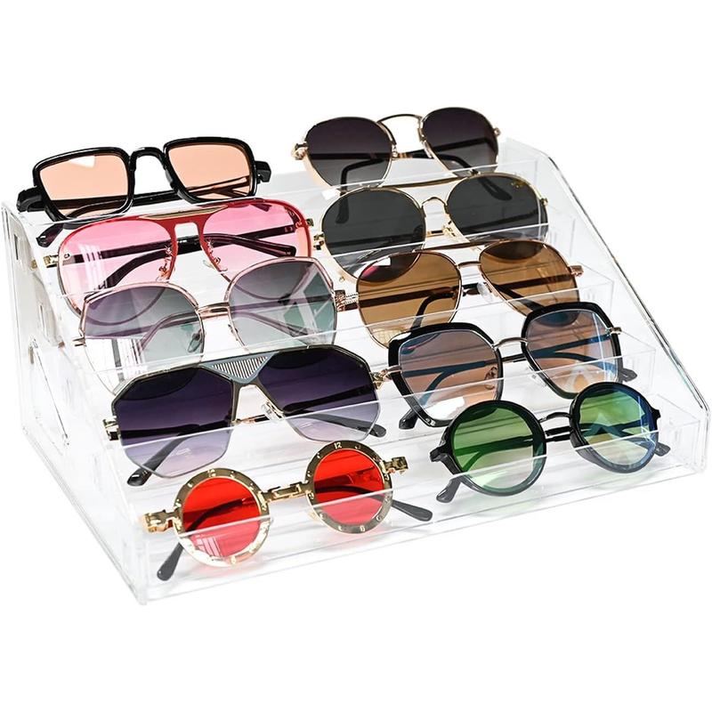 Sunglasses Organizer - Clear Eyeglasses Display - Eyeglasses Storage - Essential Oils Holder(4 Layer)