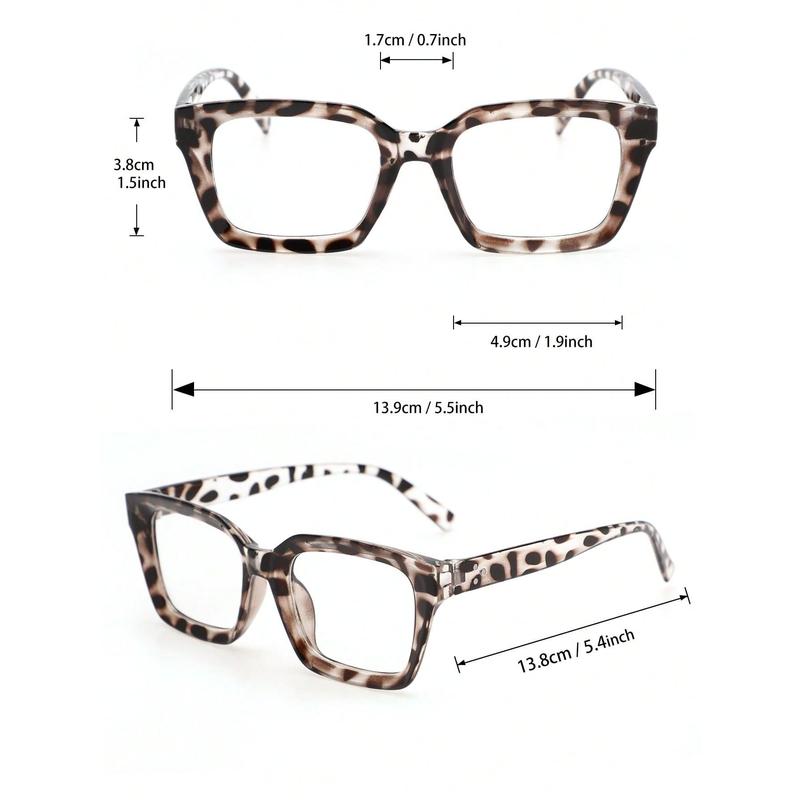 3 PCS women Geometric frame clear glasses Fashion Glasses Clothing Accessories  For Daily Decoration