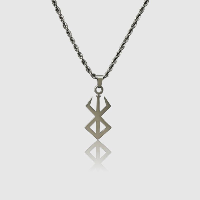 Brand of Sacrifice Necklace Berserk Symbol Pendant Chain Unique Gift for Brother Father Son Birthday