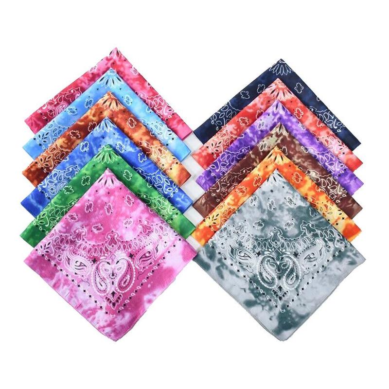 Paisley Print Bandana (12pcs set), Square Neckerchief, Sports Head Wrap, Fashion Wristband, Outdoor Sports Accessories, Face Masks, Headwear