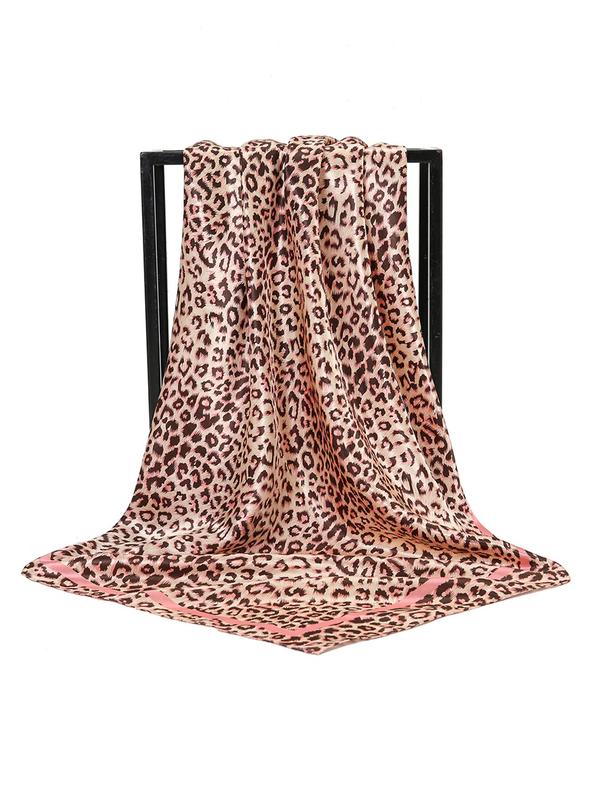 Women's Fashion Leopard Print Scarf, Casual Soft Breathable Headwrap for Daily Wear, Versatile Scarf for All Seasons