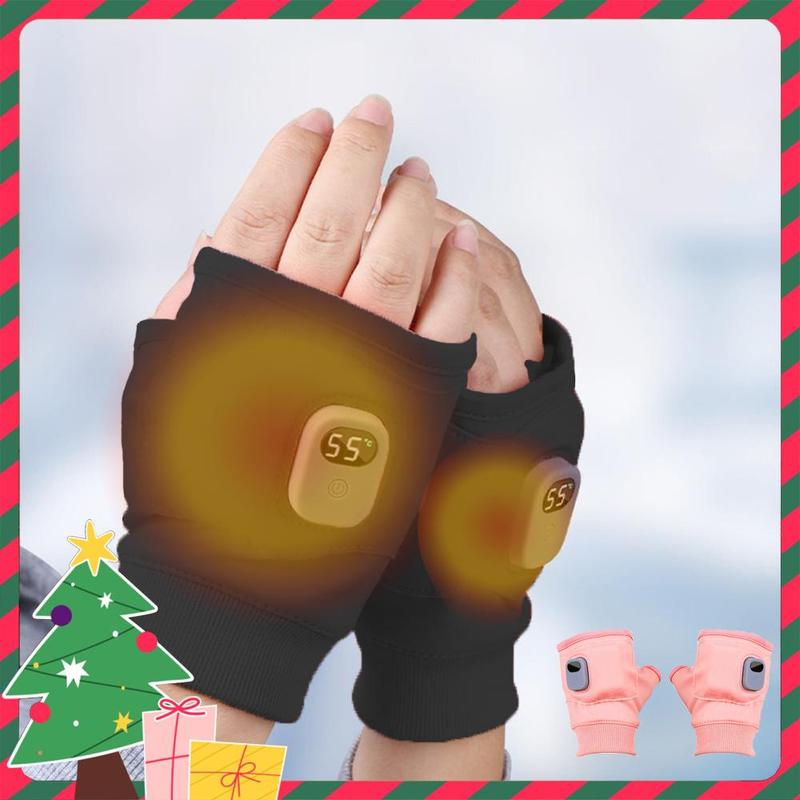 Portable Heating Gloves, Rechargeable Hand Warmer, Adjustable Temperature Hand Heater, Winter Warm Gloves for Office, Outdoor Hiking, Cycling