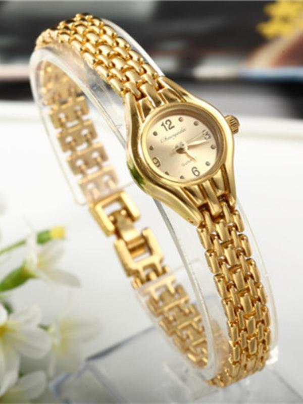 Women's Elegant Fashion Round Dial Quartz Watch, Vintage All-match Clasp Luxury Watches for Girls, Trendy Matching Wristwatch As Girlfriend Gifts with Box, Fall Outfits, Fall Freshness